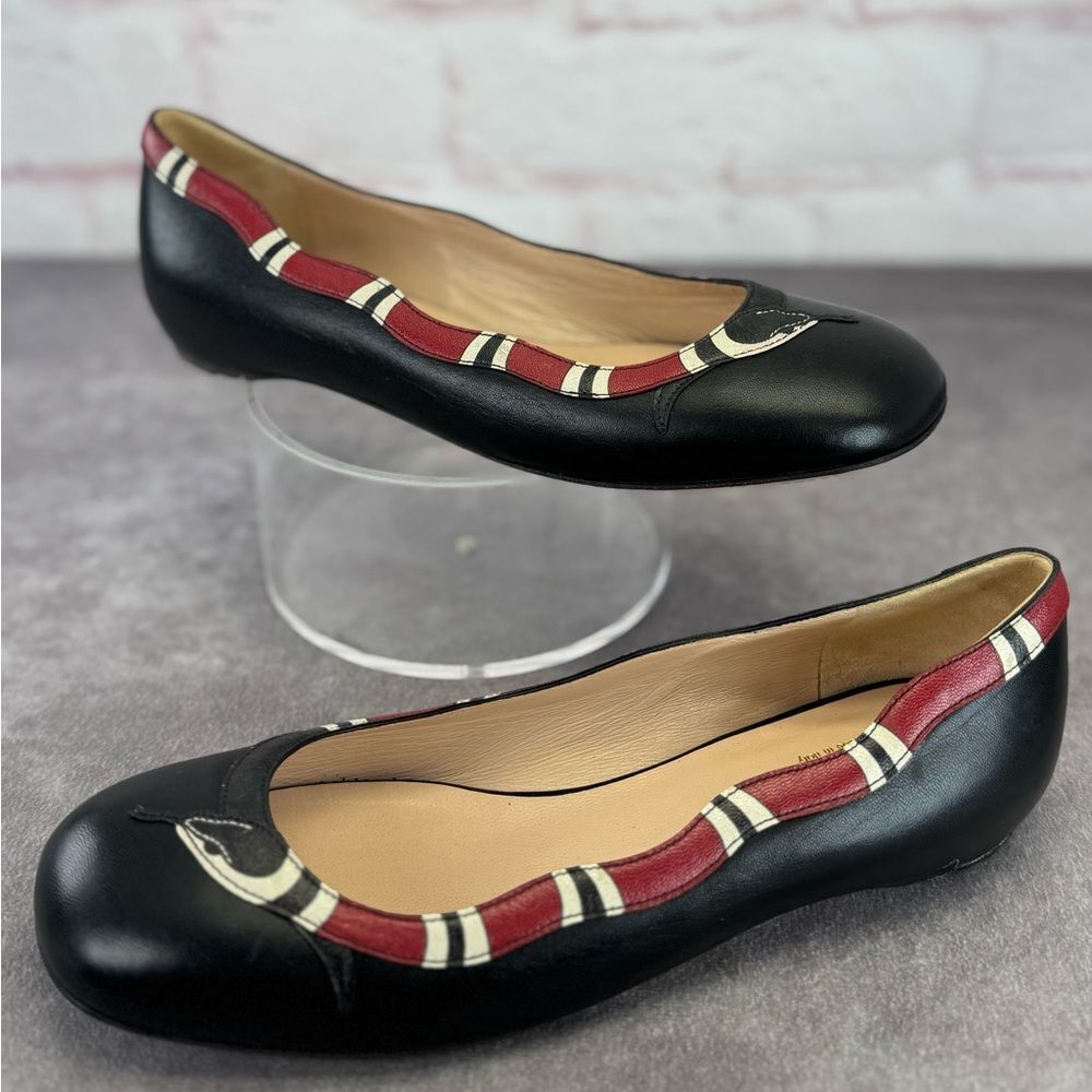 Rare Gucci Kingsnake Women’s Ballet Leather Flats 35.5 - Picture 1 of 10